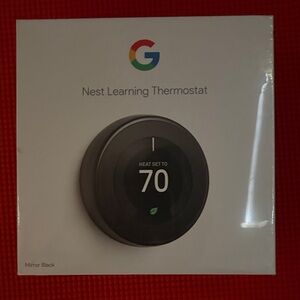 Google Nest Learning Thermostat - Sleek Black Design